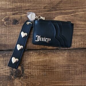 NWOT Juicy Couture Starstruck Elongated Card Holder | Black Liquorice